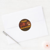 Halloween teckel jack-o-lantaarn ronde sticker (Envelop)