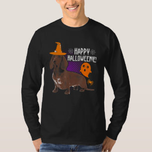 Halloween Teckel Mannen Vrouwen Kinder Happy Hallo T-shirt