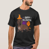 Halloween Teckel Mannen Vrouwen Kinder Happy Hallo T-shirt (Voorkant)