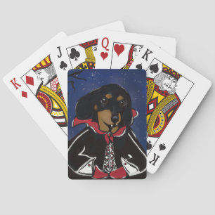 Halloween Teckel Pokerkaarten