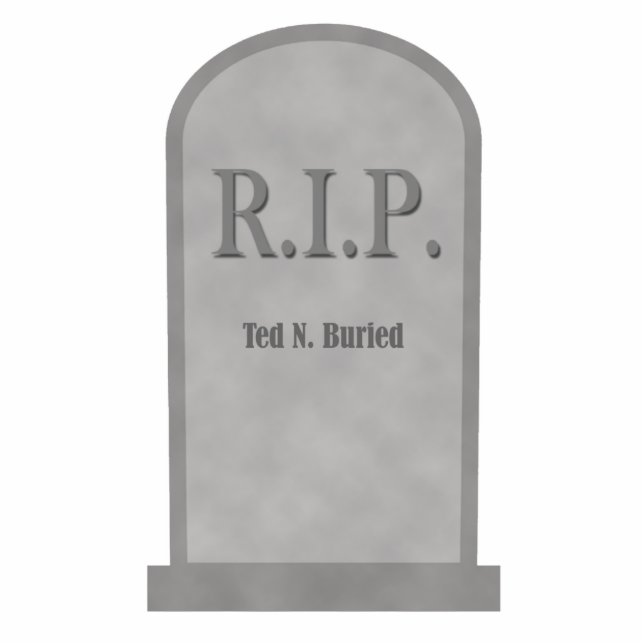 Halloween Ted N. Buried Tombstone Photo Sclupture Staand Fotobeeldje (Voorkant)