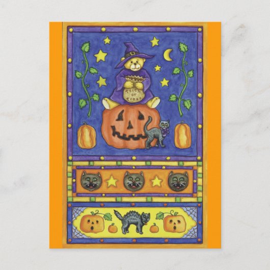 Halloween Teddy Bear Briefkaart (Voorkant)