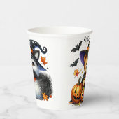 Halloween Teddy Bear Wizard Holiday Papieren Bekers (Rechts)