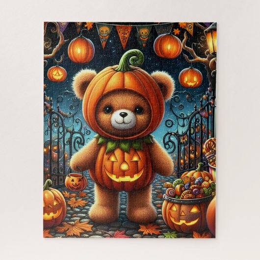 Halloween teddybeer puzzel (Verticaal)