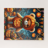 Halloween teddybeer puzzel (Horizontaal)