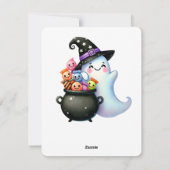 Halloween Teddybeer Tovenaarsvakantie Feestdagenkaart (Achterkant)