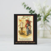 Halloween tekenen feest uitnodigen met bloederige  uitnodiging briefkaart (Staand voorkant)