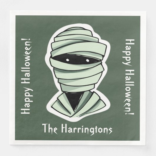 Halloween Tekens aangepaste naam, tekst & kleur 2/ Servet (Voorkant)