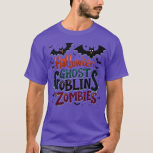 Halloween Tekst - Ghost Goblins en Zombies T-shirt