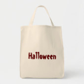Halloween Tekst Print Canvas tas Tassen/boodschapp (Voorkant)