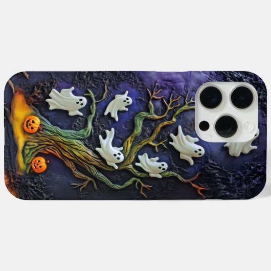 Halloween telefoonhoesje | Geesten en pompoenen Case-Mate iPhone Case (Achterkant (horizontaal))