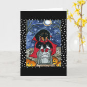 Halloween Tellen Dachshund Kaart (Gele Bloem)