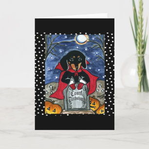 Halloween Tellen  Dachshund Kaart