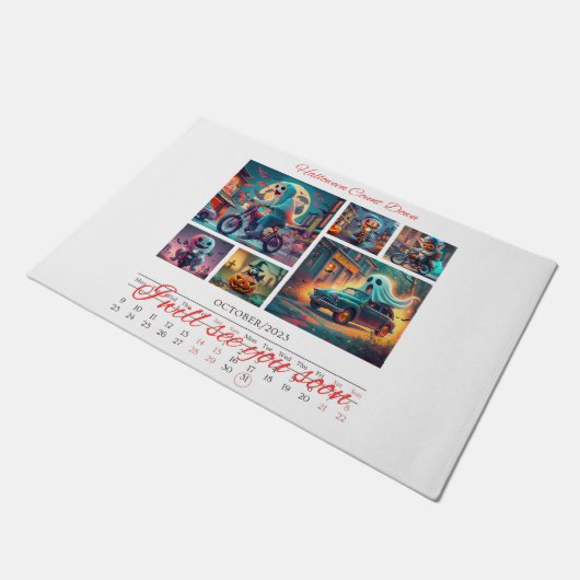 Halloween telling omlaag deurmat (Schuin)