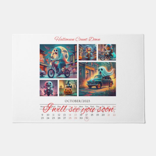 Halloween telling omlaag deurmat (Voorkant)