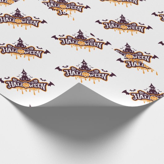 Halloween template cadeaupapier (Hoek)