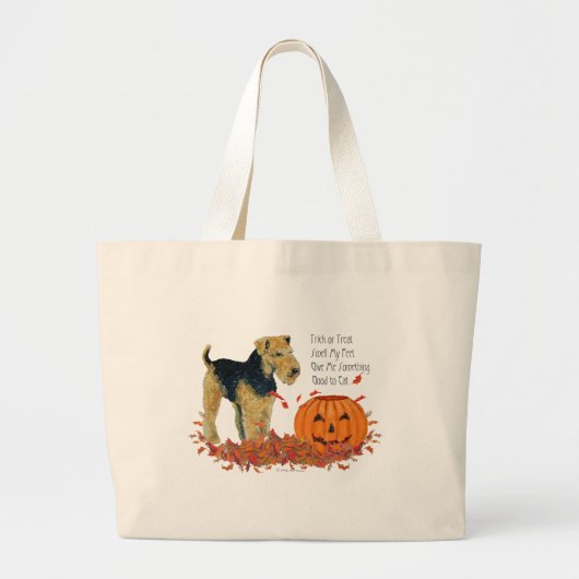 Halloween Terrier Grote Tote Bag (Voorkant)