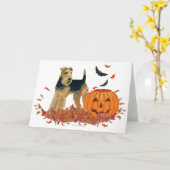 Halloween Terrier Kaart (Gele Bloem)