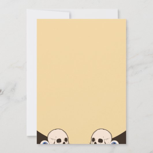  Halloween Terror Party, bewerkbare Halloween Kaart (Achterkant)