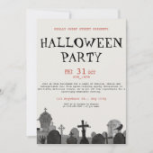Halloween Terror Party, bewerkbare Halloween Kaart (Voorkant)