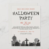 Halloween Terror Party, bewerkbare Halloween Kaart (Voorkant / Achterkant)