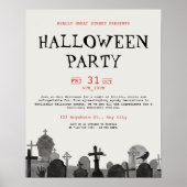 Halloween Terror Party, bewerkbare Halloween Poster (Voorkant)
