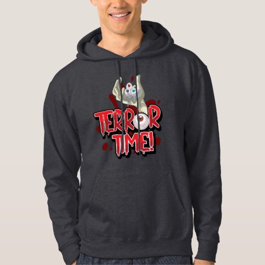 Halloween Terror Time Zombie Hand met ogen Hoodie (Voorkant)