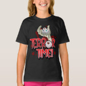 Halloween Terror Time Zombie Hand met ogen T-shirt (Voorkant)
