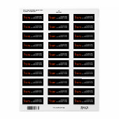 HALLOWEEN TERUGNAADRES ETIKET (Full Sheet)