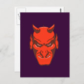 Halloween Teufelskopf devils head Briefkaart (Voorkant / Achterkant)