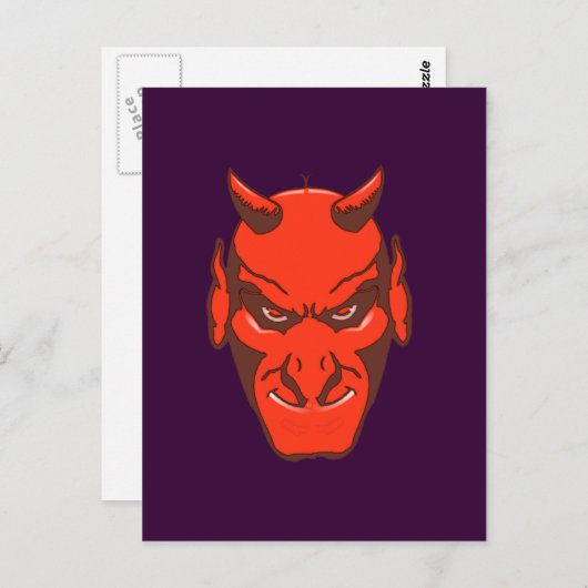 Halloween Teufelskopf devils head Briefkaart (Voorkant / Achterkant)