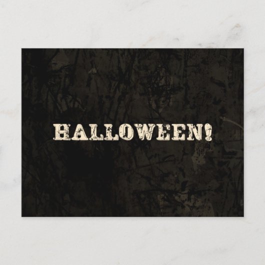 Halloween Text Briefkaart (Voorkant)