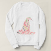 Halloween Text Shape Witch, cloud Trui (Design voorkant)