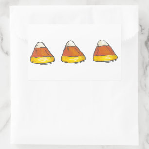 Halloween Thanksgiving Candy Corn Snoepjes herfst Rechthoekige Sticker
