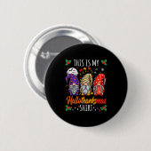Halloween Thanksgiving Christmas Funny Hallothanks Ronde Button 5,7 Cm (Voorkant /achterkant)