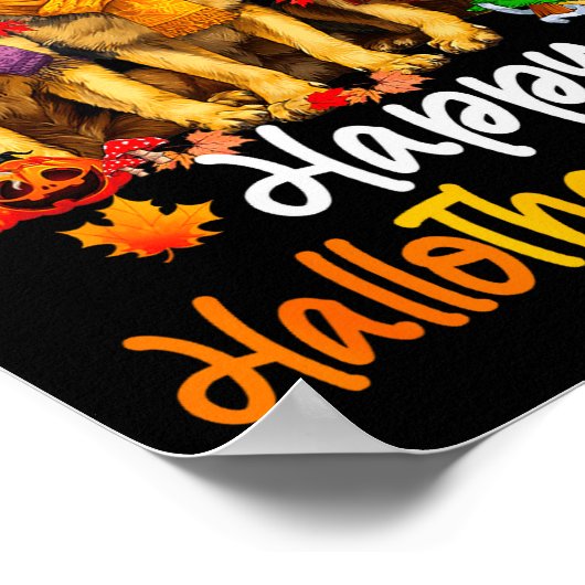 Halloween Thanksgiving Christmas German Shepherd D Poster (Hoek)