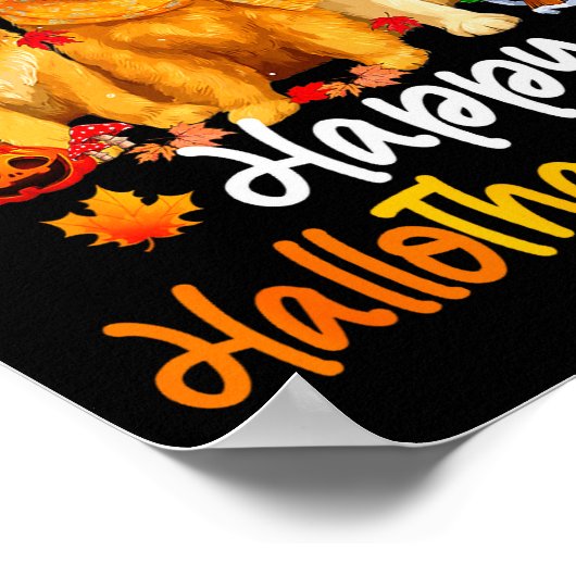 Halloween Thanksgiving Christmas Golden Retriever  Poster (Hoek)