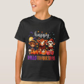 Halloween Thanksgiving Christmas Happy Hallothanks T-shirt (Voorkant)