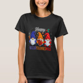 Halloween Thanksgiving Christmas Happy Hallothanks T-shirt (Voorkant)