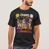 Halloween Thanksgiving Christmas Shih Tzu Dog Hall T-shirt (Voorkant)