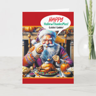 Halloween, Thanksgiving en kerst vieren Kaart
