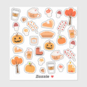 Halloween Thanksgiving Gezellige Herfst Herfst Scr Sticker (Vel)