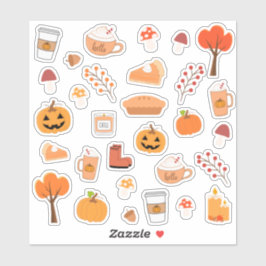 Halloween Thanksgiving Gezellige Herfst Herfst Scr Sticker