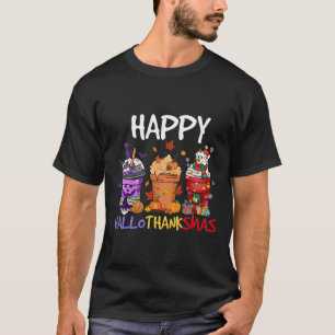 Halloween Thanksgiving Happy Hallothanksmas Seizoe T-shirt