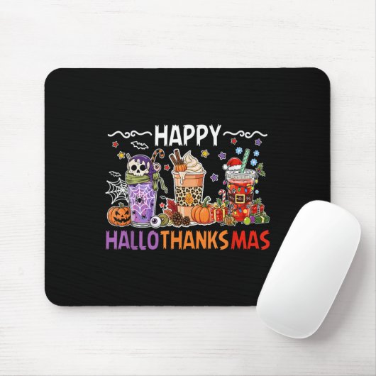 Halloween Thanksgiving Happy Season Coffee Halloth Muismat (Met muis)