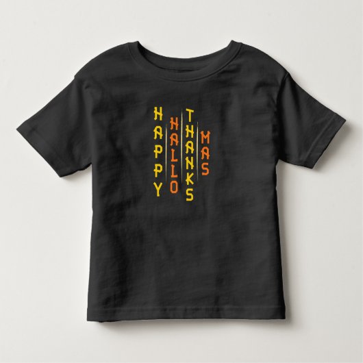 Halloween Thanksgiving Kerst Eenvoudige Typografie Kinder Shirts (Voorkant)