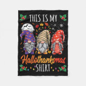 Halloween Thanksgiving Kerst Fun Hallothanksma Fleece Deken (Voorkant)