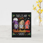 Halloween Thanksgiving Kerst Fun Hallothanksma Kaart (Gele Bloem)
