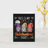 Halloween Thanksgiving Kerst Fun Hallothanksma Kaart (Gele Bloem)