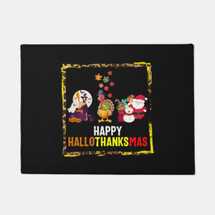 Halloween Thanksgiving Kerst Shirt, Happy Deurmat